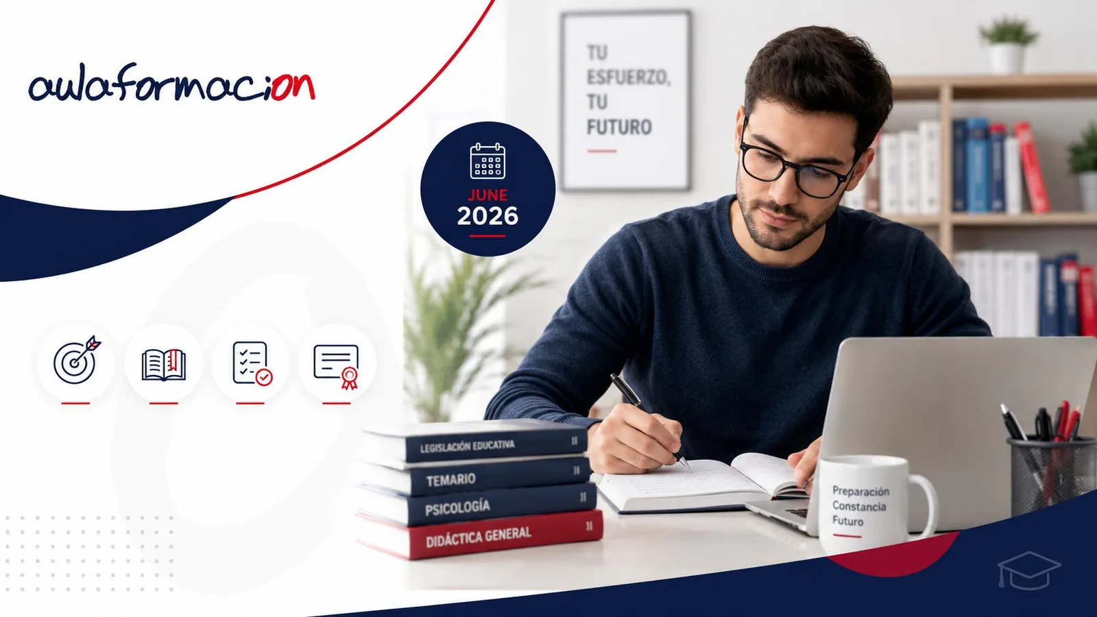 Oposiciones docentes 2026: el examen del 20 de junio dispara la demanda de cursos baremables
