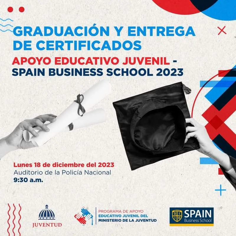 800 jóvenes dominicanos, becados por el Ministerio de la Juventud y Spain Business School, se gradúan este lunes en Marketing Digital