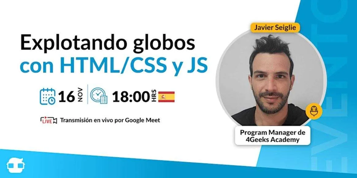 Taller de Programación por 4Geeks Academy «Explotando globos con HTML/CSS y JS»